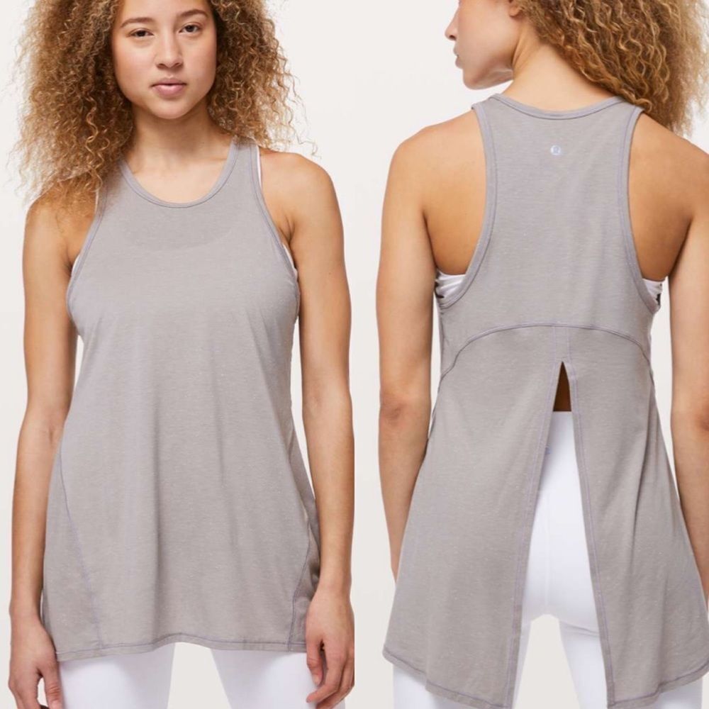 Lululemon‎ goal up tank in dark chrome white
